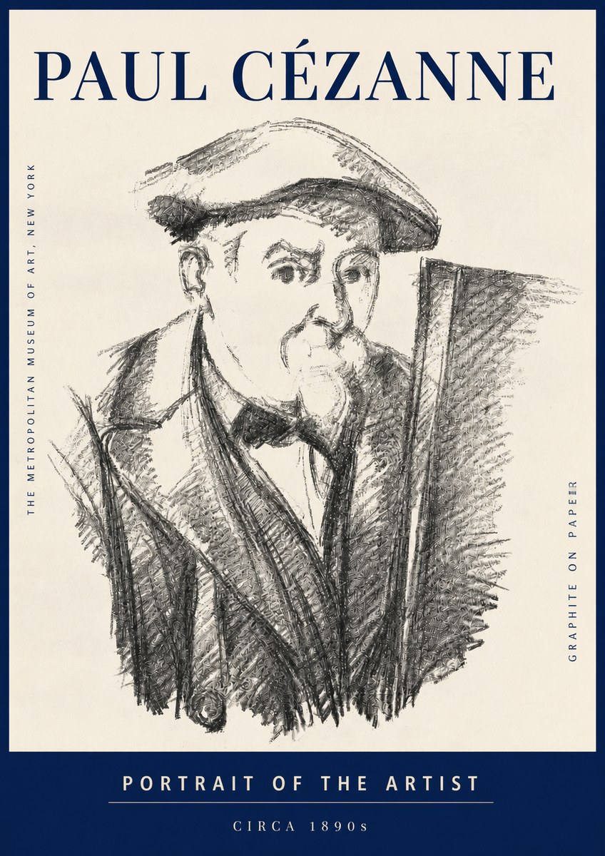 Paul Cézanne Portrait of the Artist III No3 - Poster
