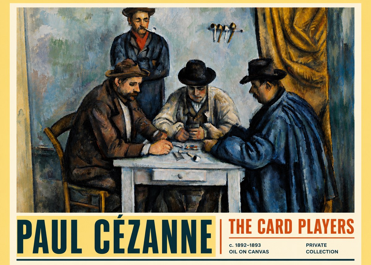 Paul Cézanne The Card Players II No6 - Poster