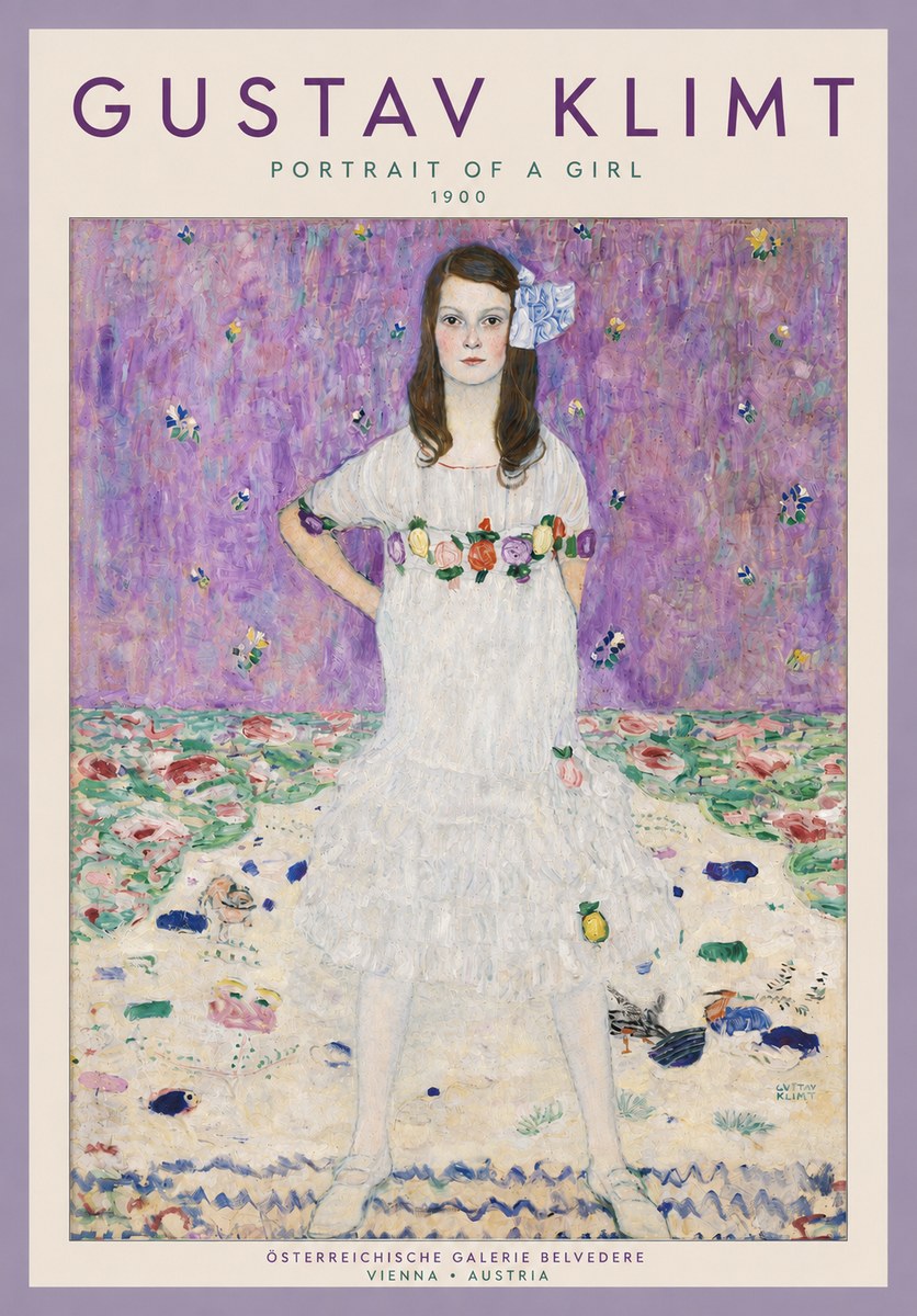 Klimt Portrait of a Girl No4 - Poster