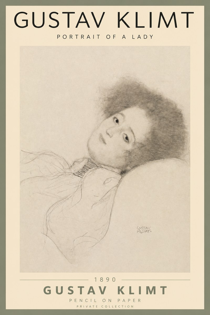 Klimt Portrait of a Lady No2 - Poster