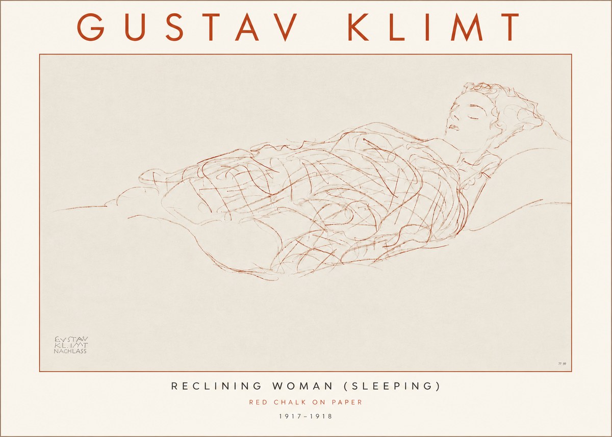 Klimt Reclining Woman (Sleeping) I No4 - Poster