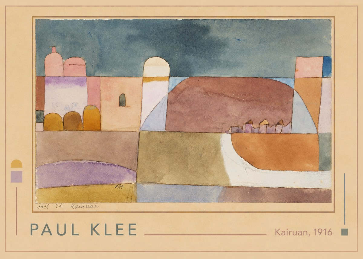 Paul Klee Kairuan, 1916 No1 - Poster