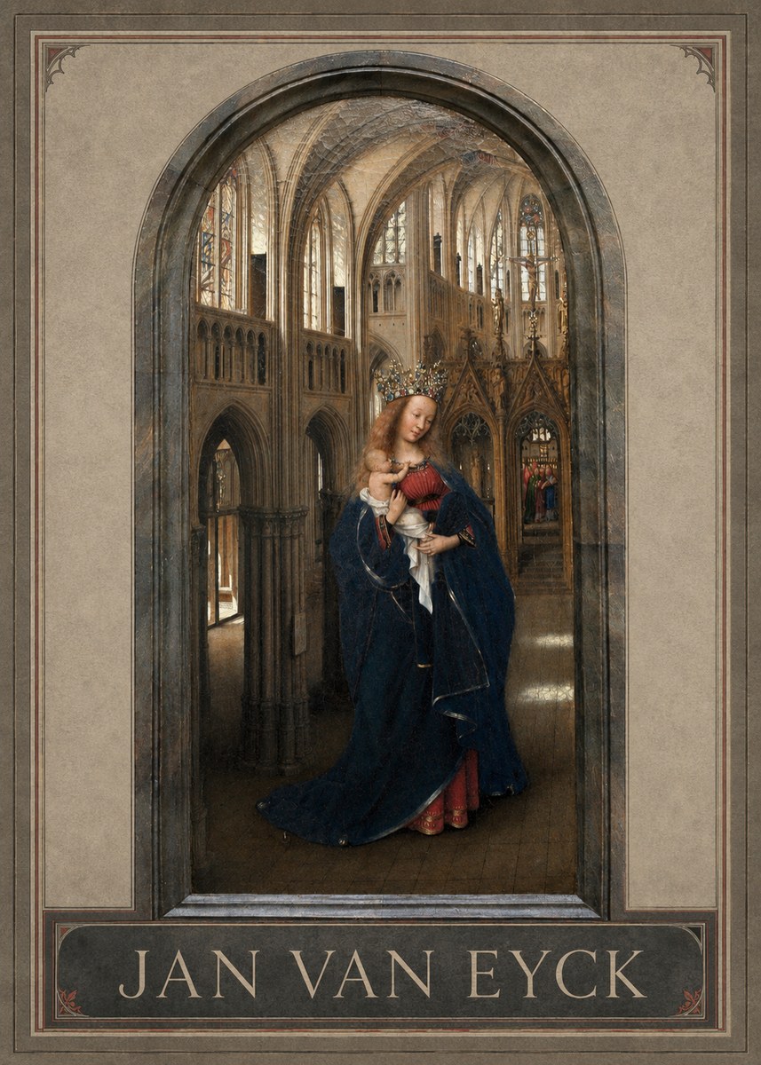 Jan van Eyck Madonna in the Church II No1 - Poster