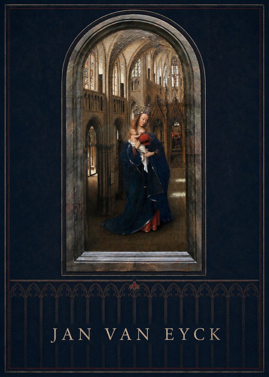 Jan van Eyck Madonna in the Church II No5 - Poster