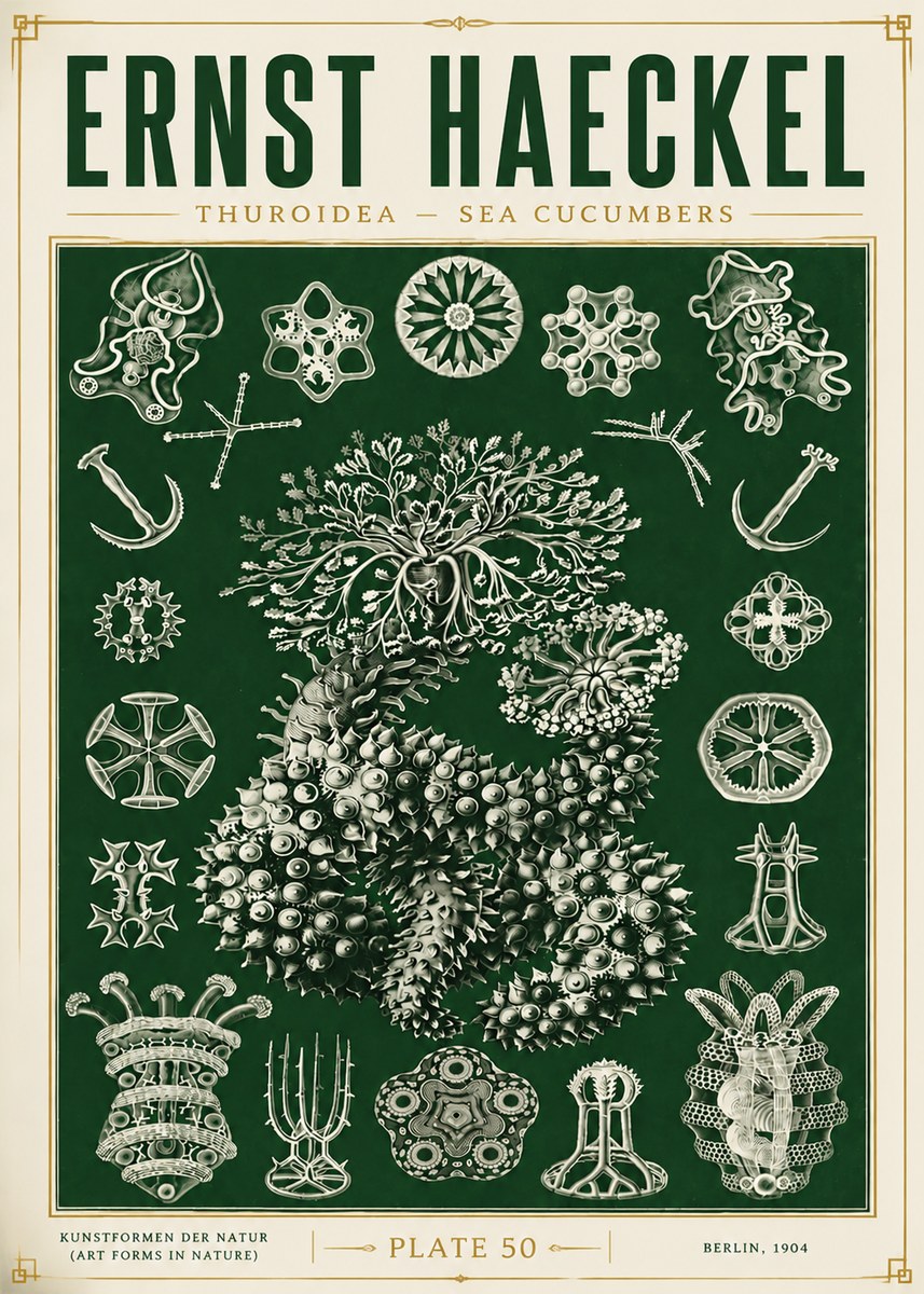Ernst Haeckel Thuroidea - Sea Organisms No6 - Poster
