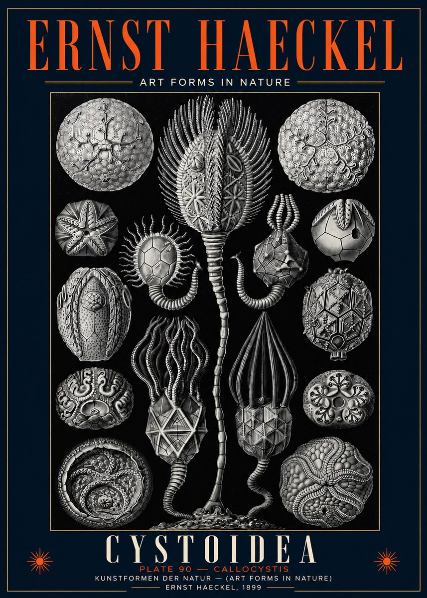 Ernst Haeckel Cystoidea - Callocystis No5 - Poster