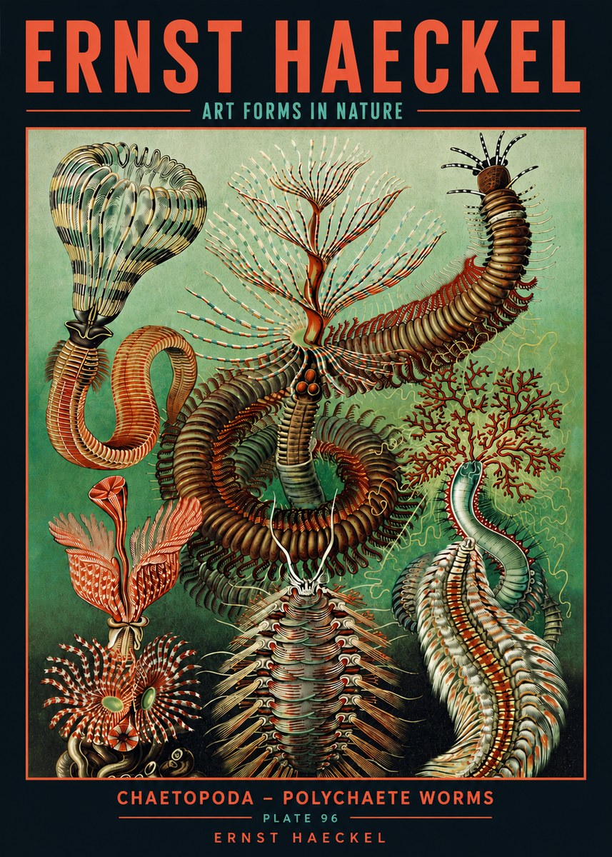 Ernst Haeckel Chaetopoda – Polychaete Worms No5 - Poster
