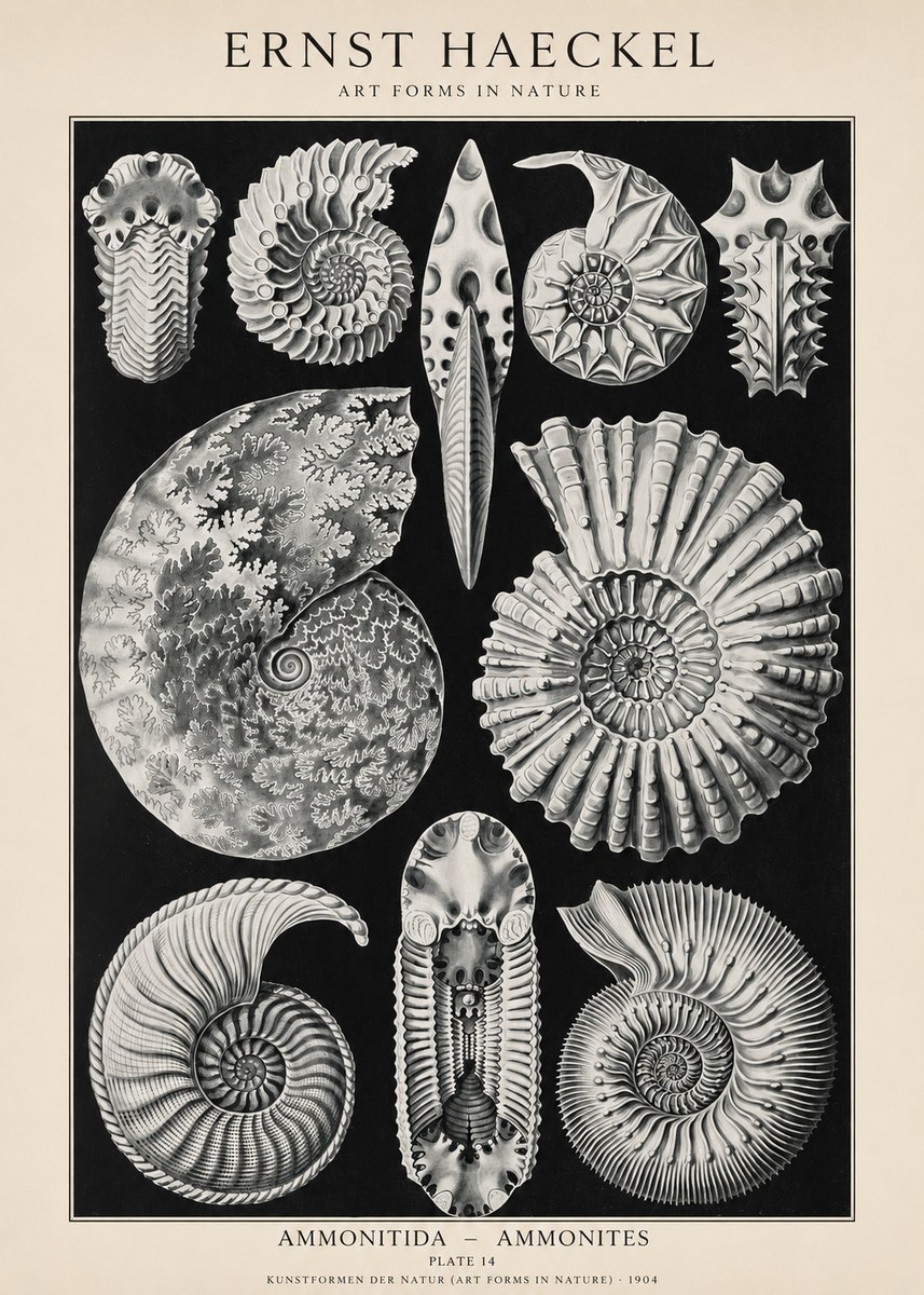 Ernst Haeckel Ammonitida - Ammonites No1 - Poster