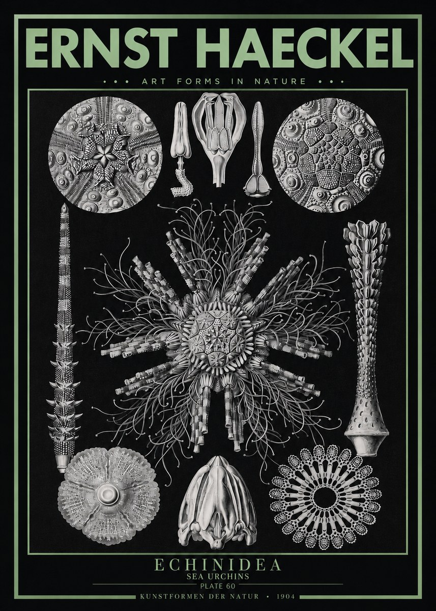 Ernst Haeckel Echinidea Sea Urchins No3 - Poster