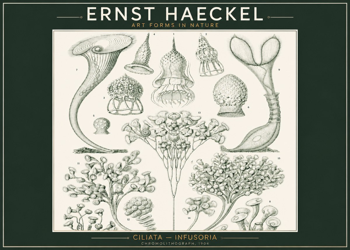 Ernst Haeckel Ciliata - Infusoria - Plate 3 No2 - Poster