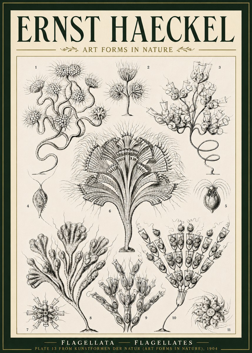 Ernst Haeckel Flagellata - Flagellates No5 - Poster