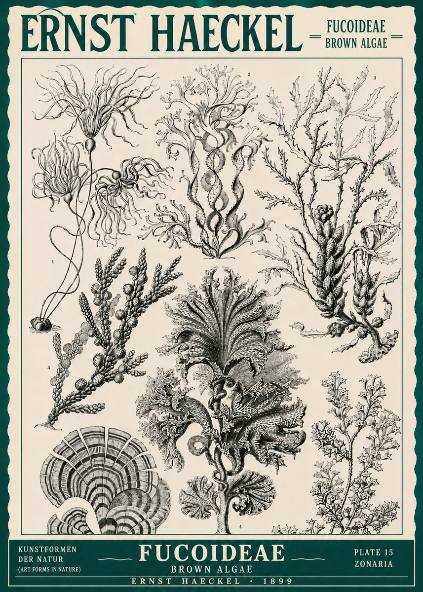 Ernst Haeckel Fucoideae - Brown Algae No3 - Poster