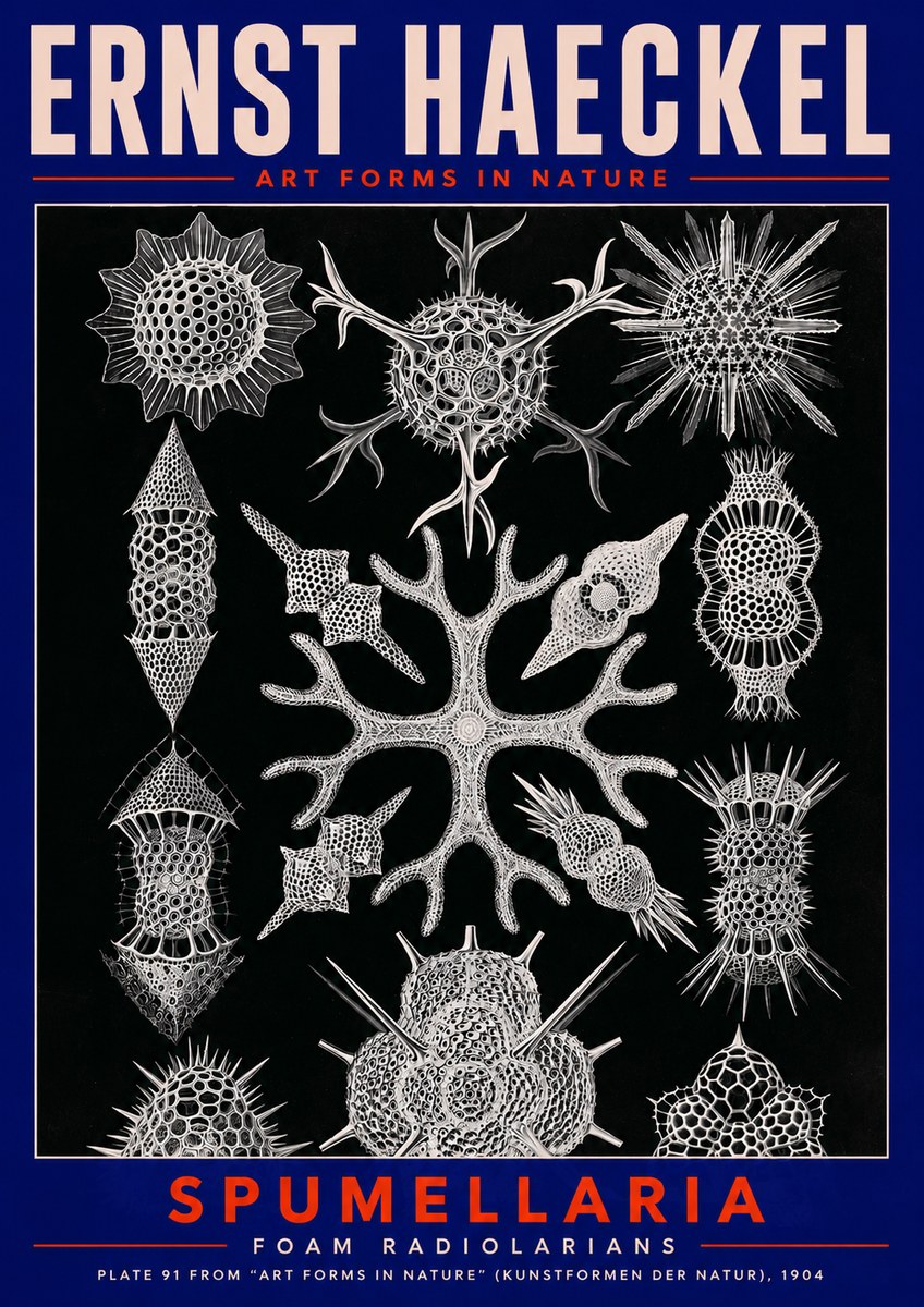 Ernst Haeckel Spumellaria No2 - Poster