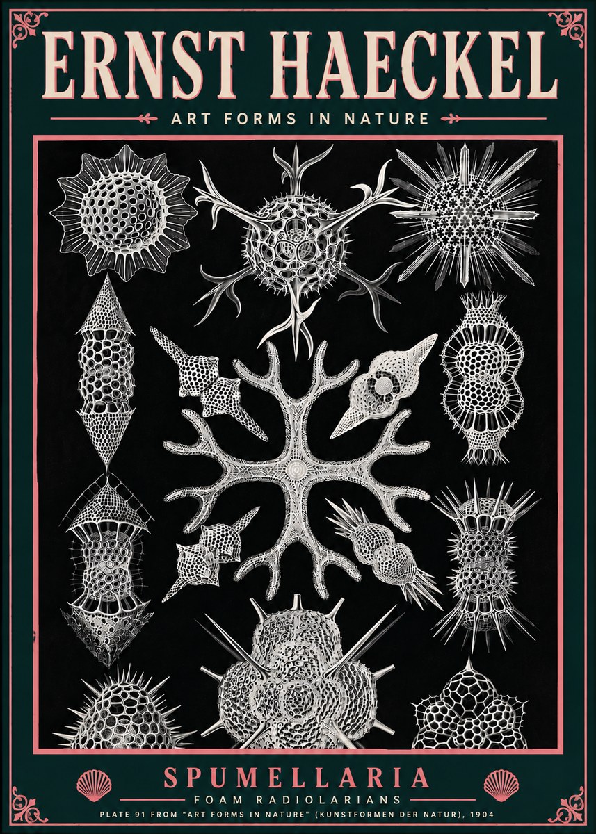 Ernst Haeckel Spumellaria No6 - Poster