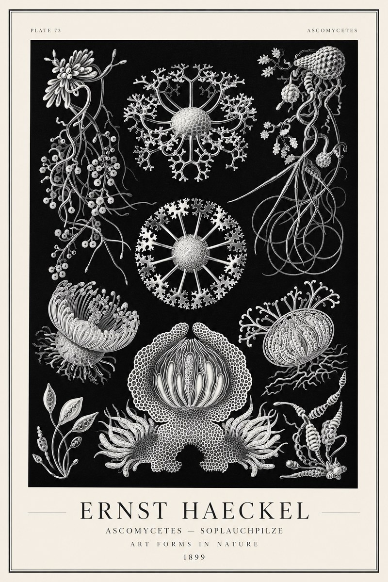 Ernst Haeckel Ascomycetes — Sac Fungi No2 - Poster