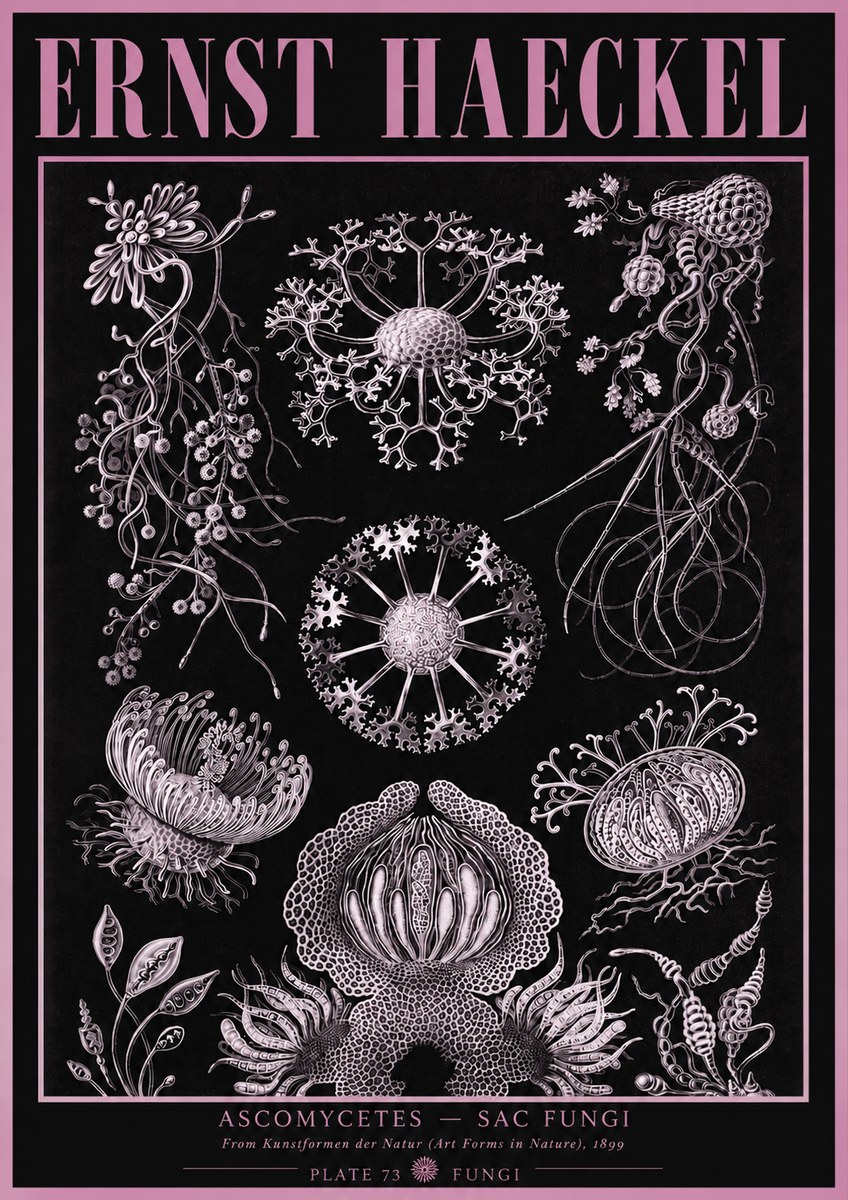 Ernst Haeckel Ascomycetes — Sac Fungi No3 - Poster