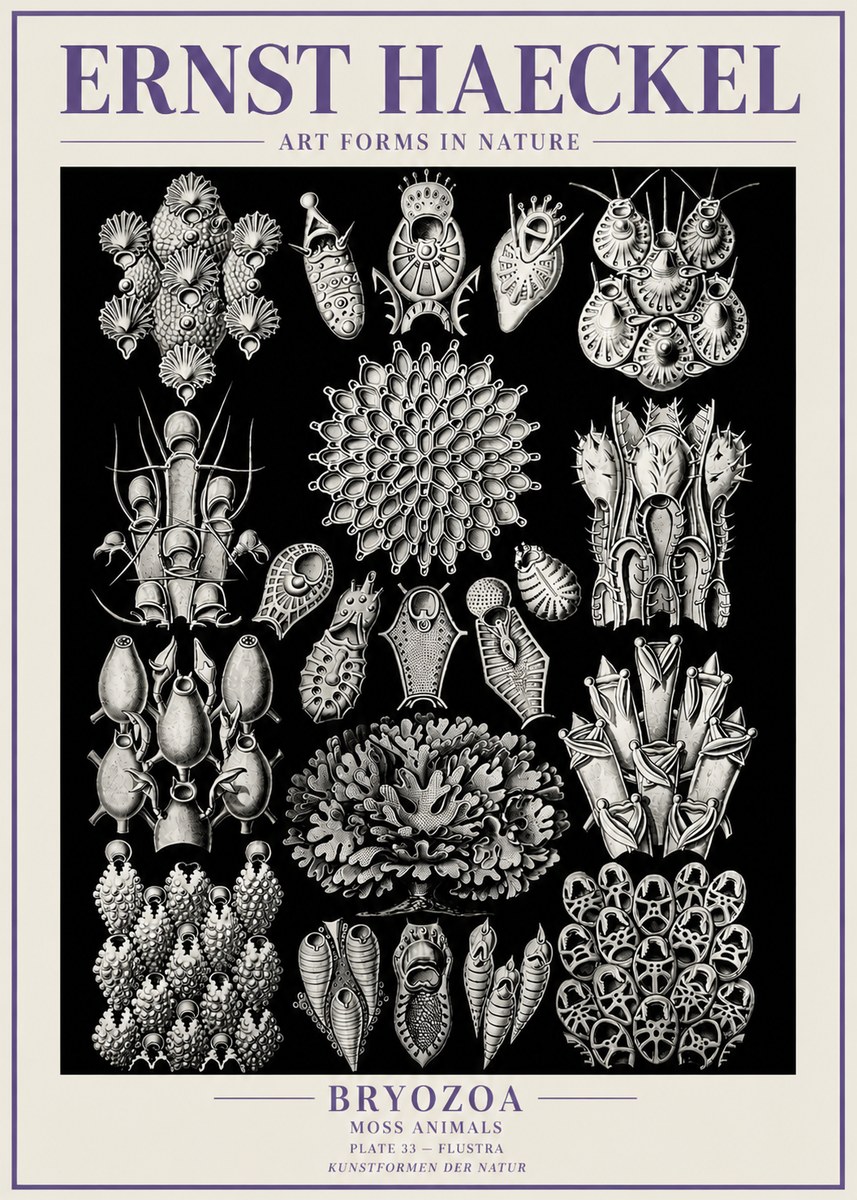 Ernst Haeckel Bryozoa No6 - Poster