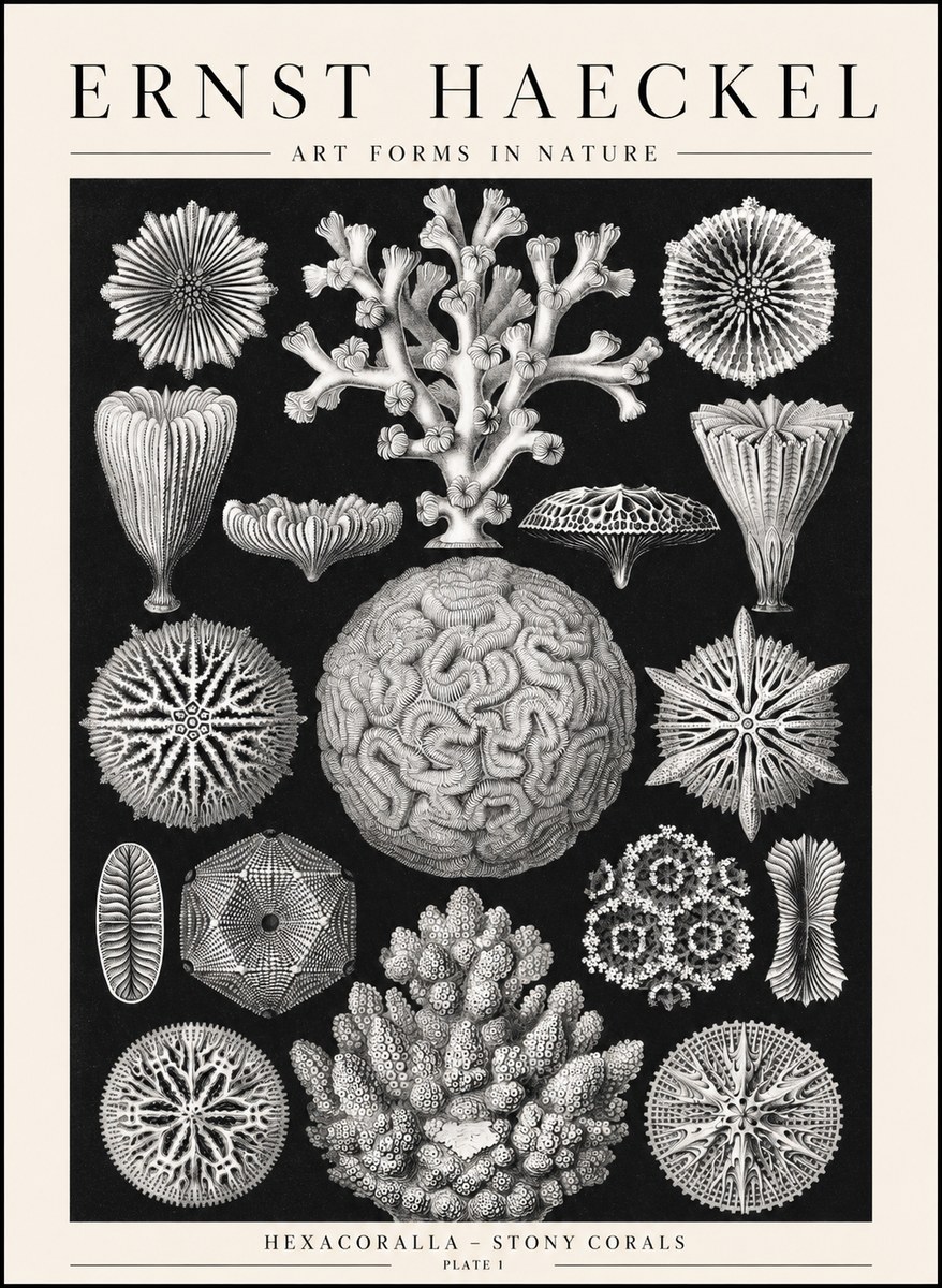 Ernst Haeckel Hexacoralla – Six-rayed Corals No2 - Poster