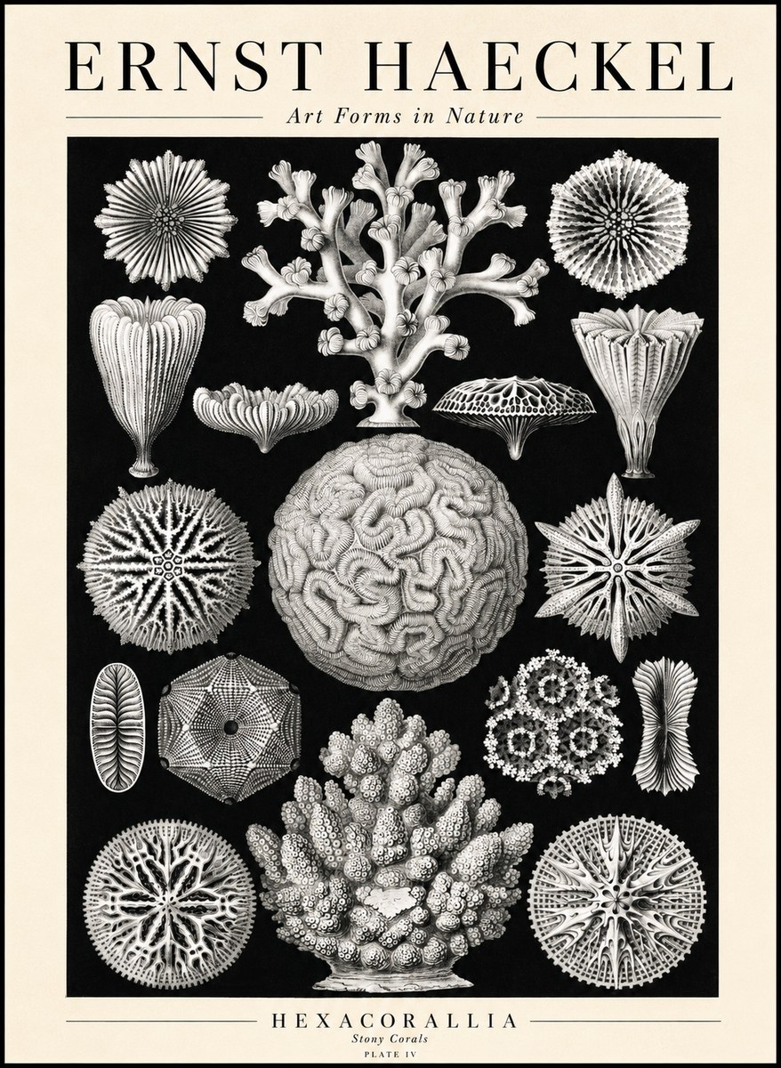 Ernst Haeckel Hexacoralla – Six-rayed Corals No3 - Poster