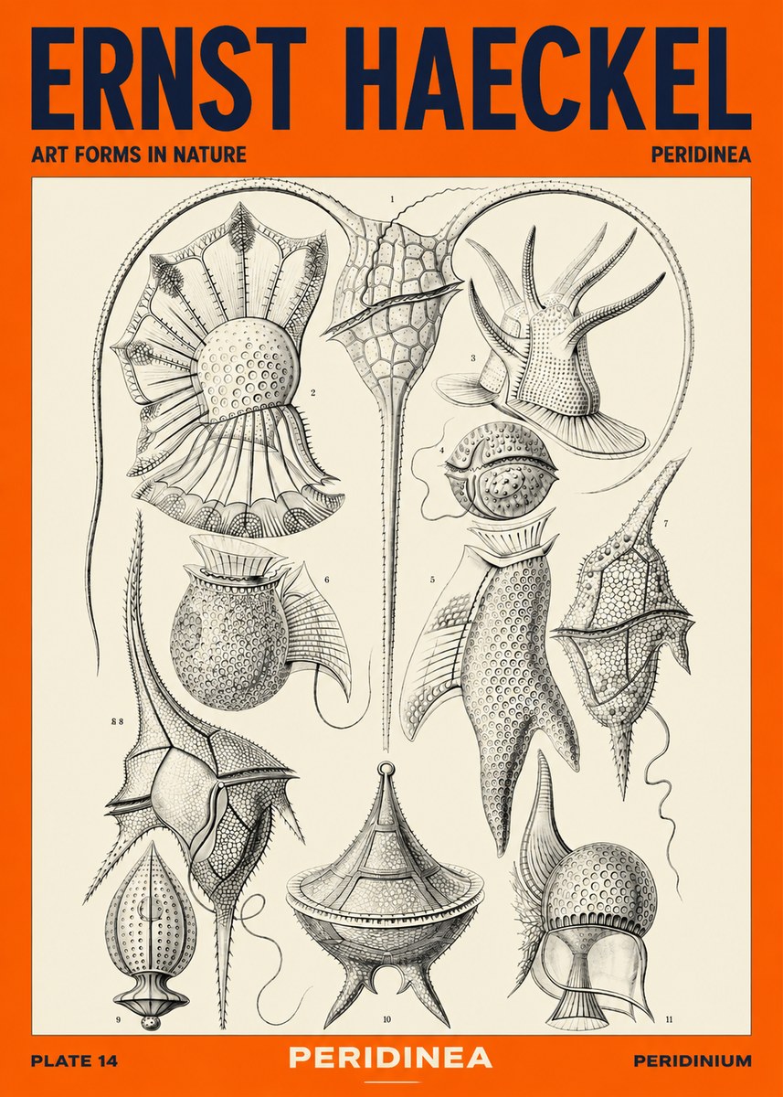 Ernst Haeckel Peridinea No4 - Poster