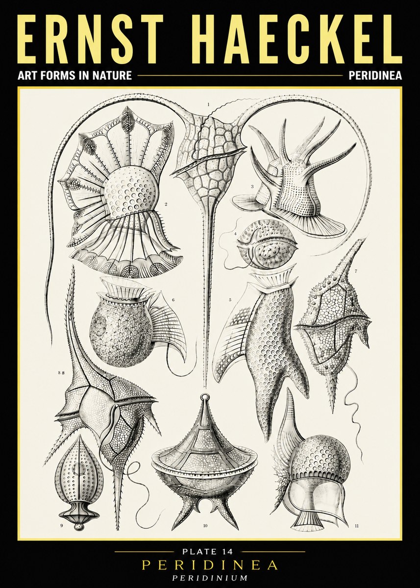 Ernst Haeckel Peridinea No6 - Poster