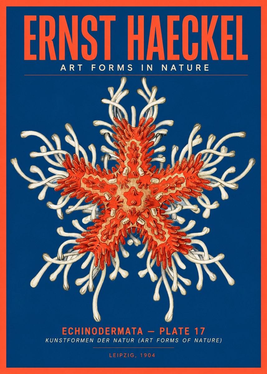 Ernst Haeckel Asteroidea Echinodermata Plate 28 No5 - Poster