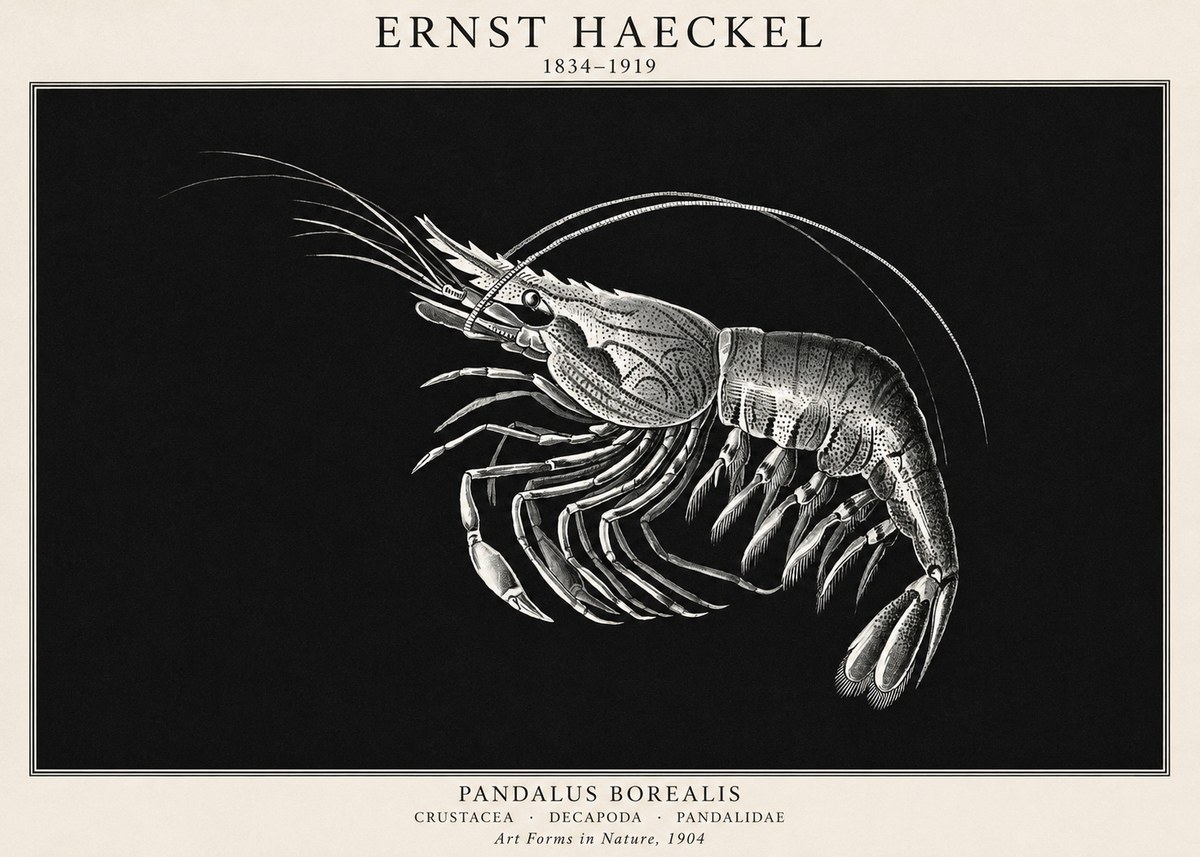 Ernst Haeckel Pandalus Borealis No1 - Poster