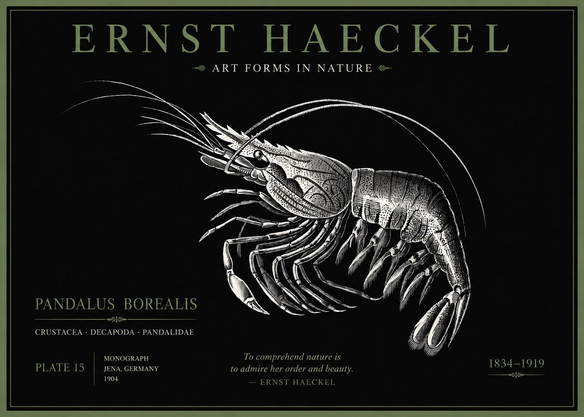 Ernst Haeckel Pandalus Borealis No5 - Poster