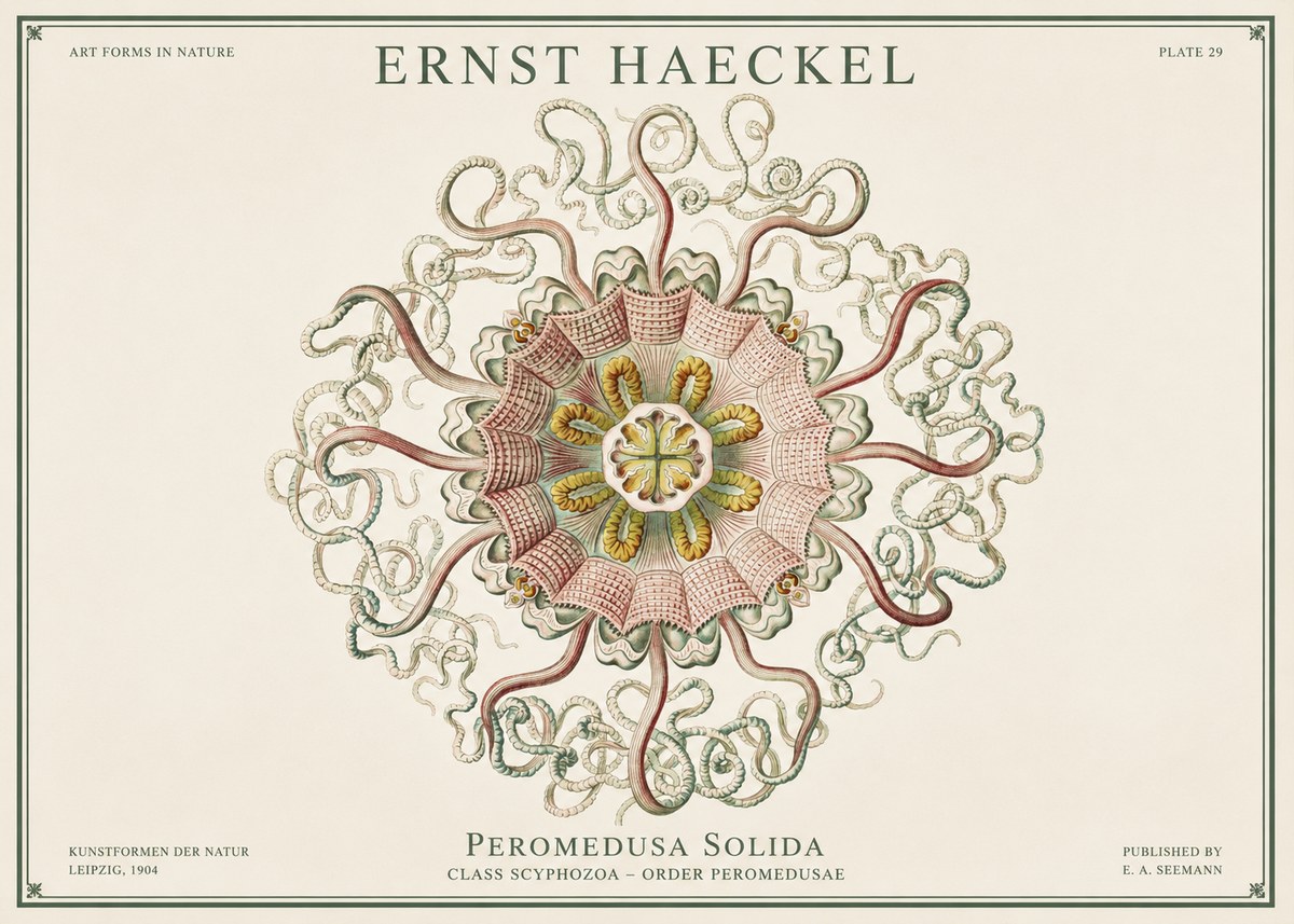 Ernst Haeckel Discomedusae – Actiniae No3 - Poster