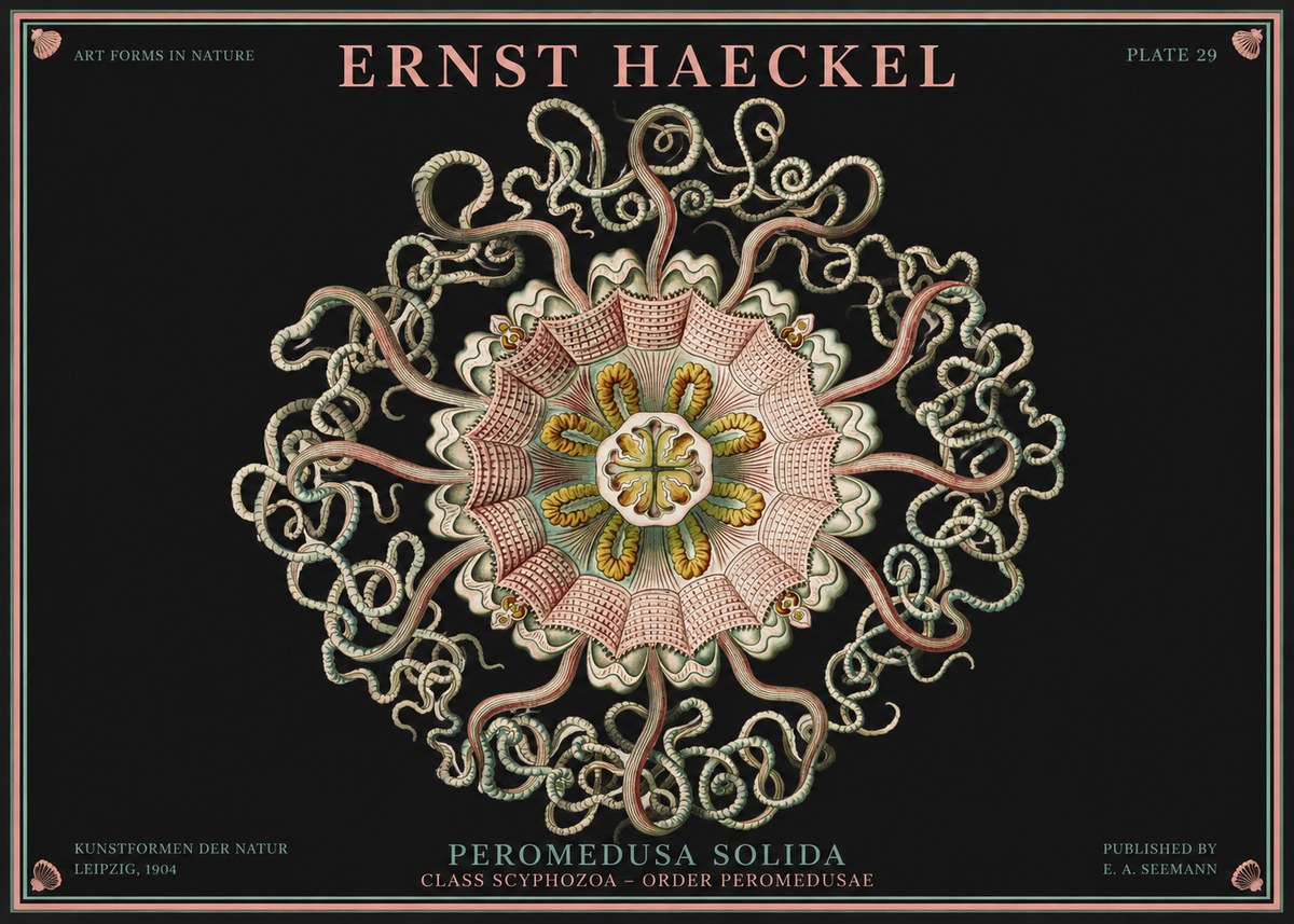 Ernst Haeckel Discomedusae – Actiniae No4 - Poster