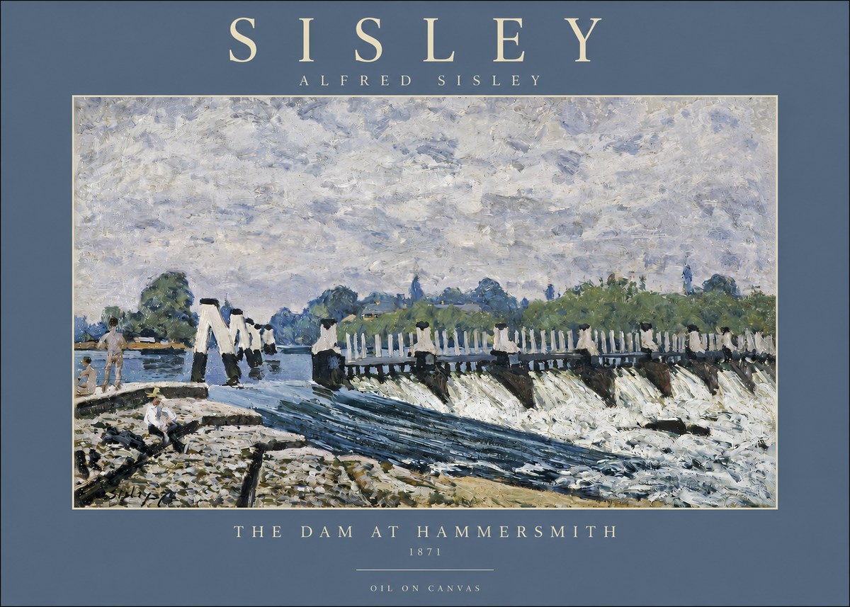 Sisley The Dam at Hammersmith No2 - Poster