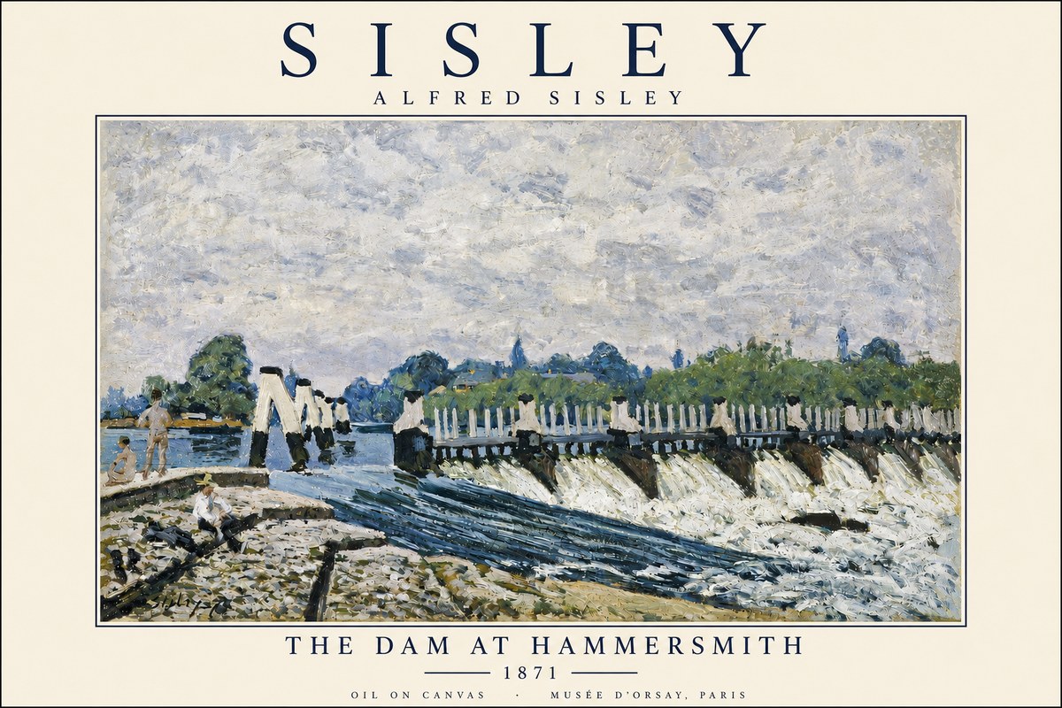 Sisley The Dam at Hammersmith No3 - Poster