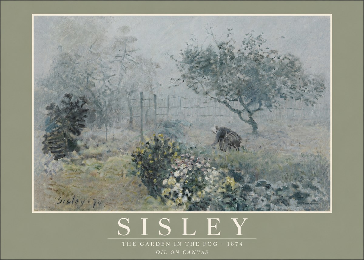 Sisley The Garden in the Fog No5 - Poster