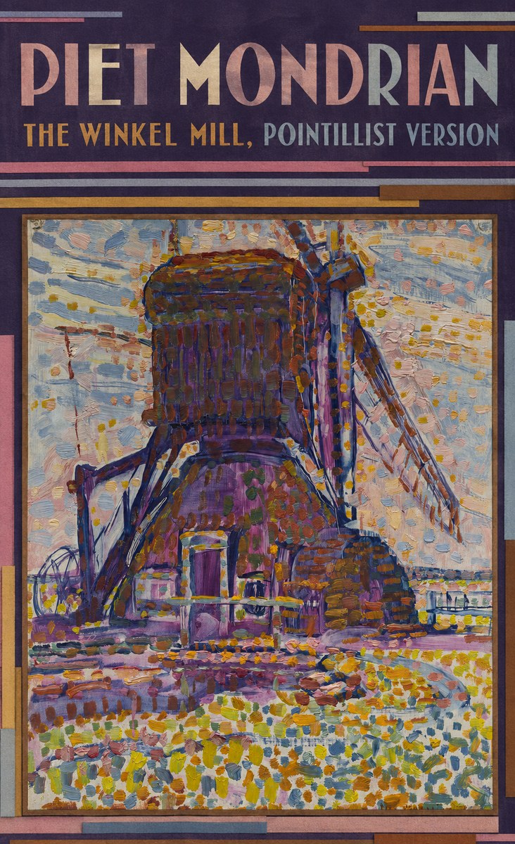 Piet Mondrian The Winkel Mill, Pointillist Version No6 - Poster