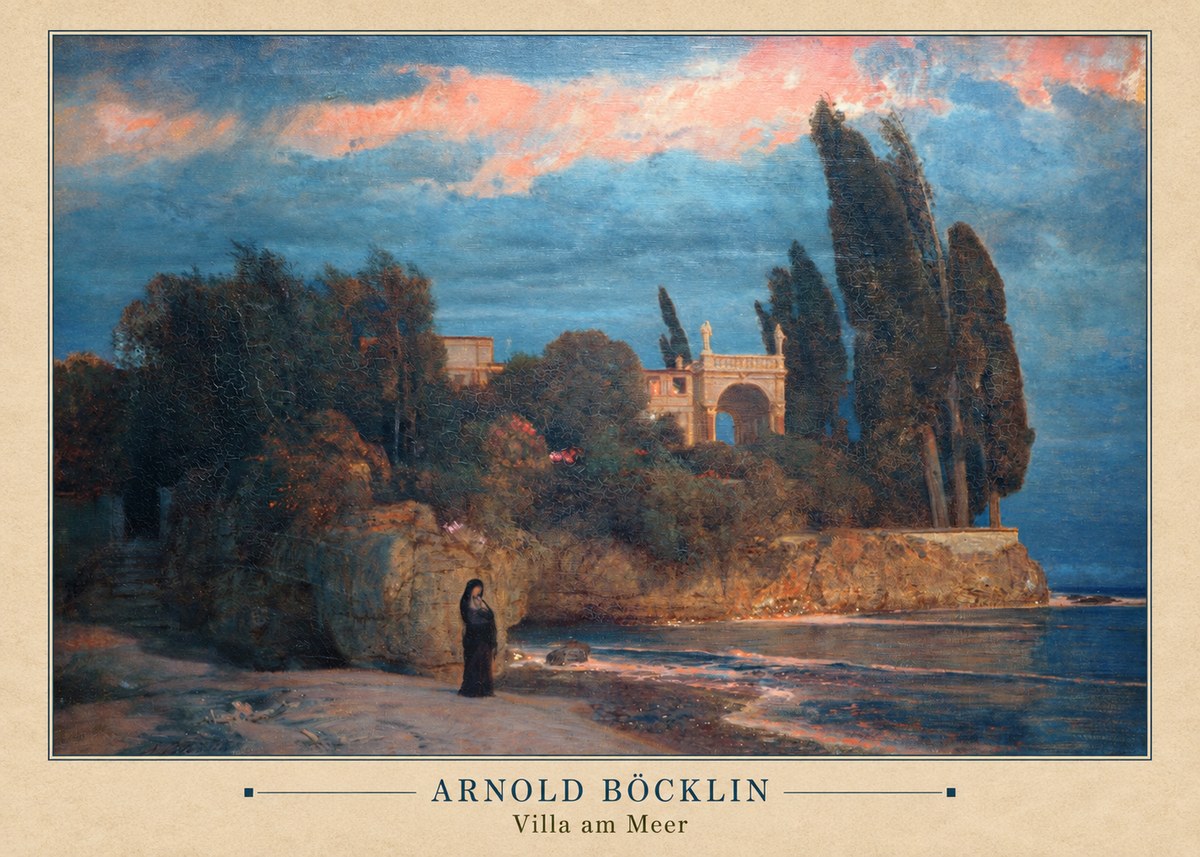 Arnold Böcklin Villa Am Meer No4 - Poster