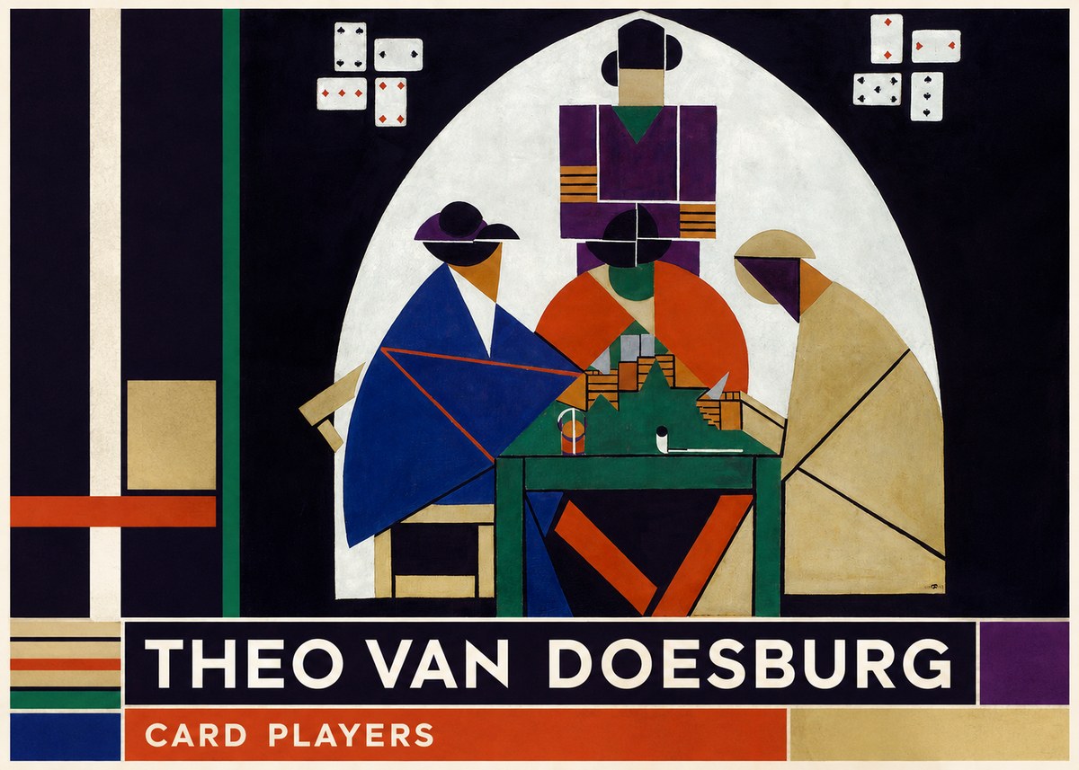 Theo van Doesburg Card Players No2 - Poster