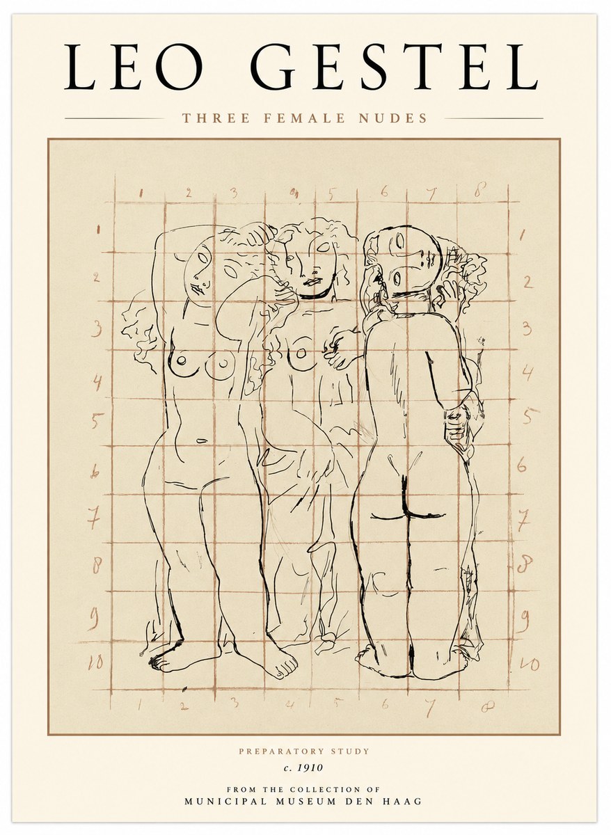 Leo Gestel Three Female Nudes No1 - Poster