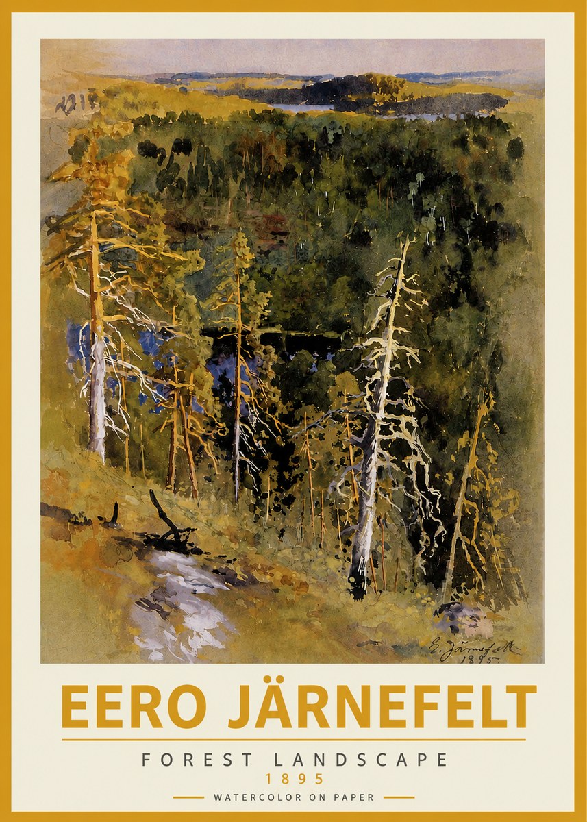 Eero Järnefelt Forest Landscape II No3 - Poster