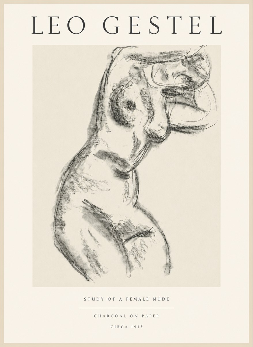 Leo Gestel Study of a Female Nude No1 - Poster