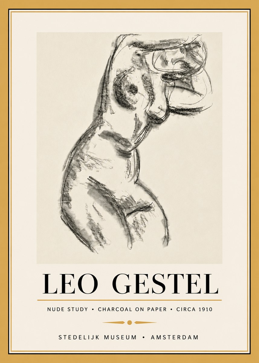 Leo Gestel Study of a Female Nude No5 - Poster