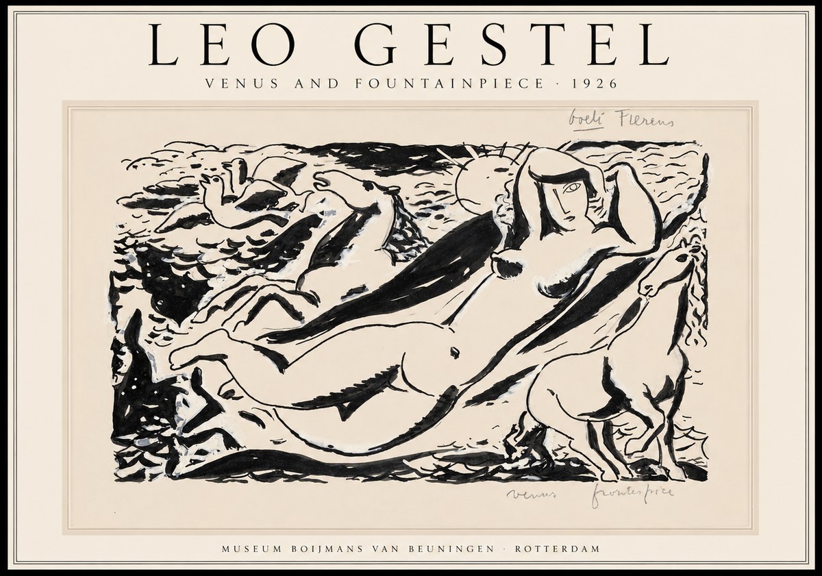 Leo Gestel Venus and Fountainpiece No1 - Poster