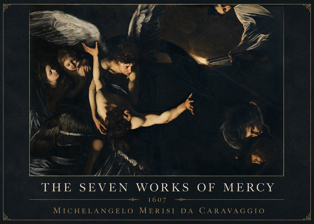 Michelangelo Merisi da Caravaggio The Seven Works of Mercy II No5 - Poster