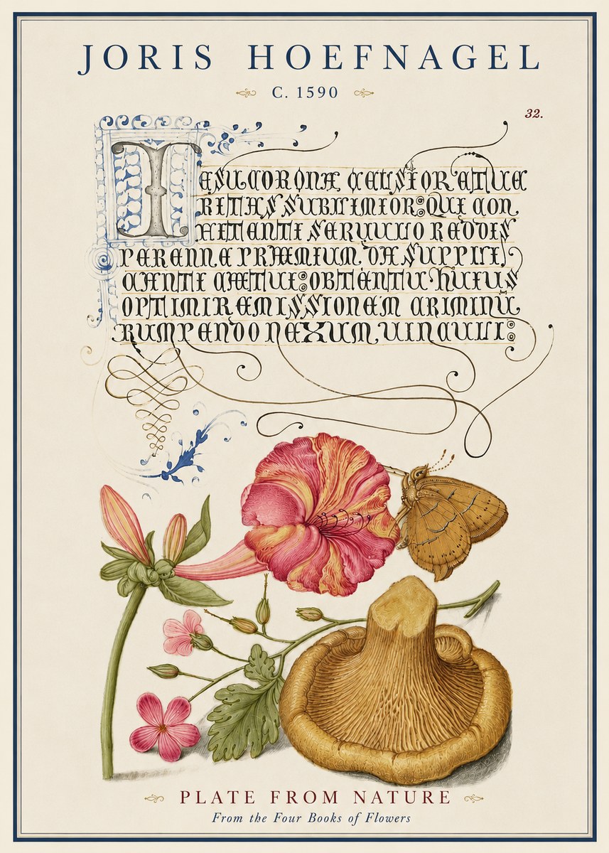 Joris Hoefnagel A Study of Nature II No4 - Poster