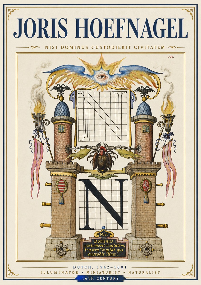 Joris Hoefnagel The Letter N No5 - Poster