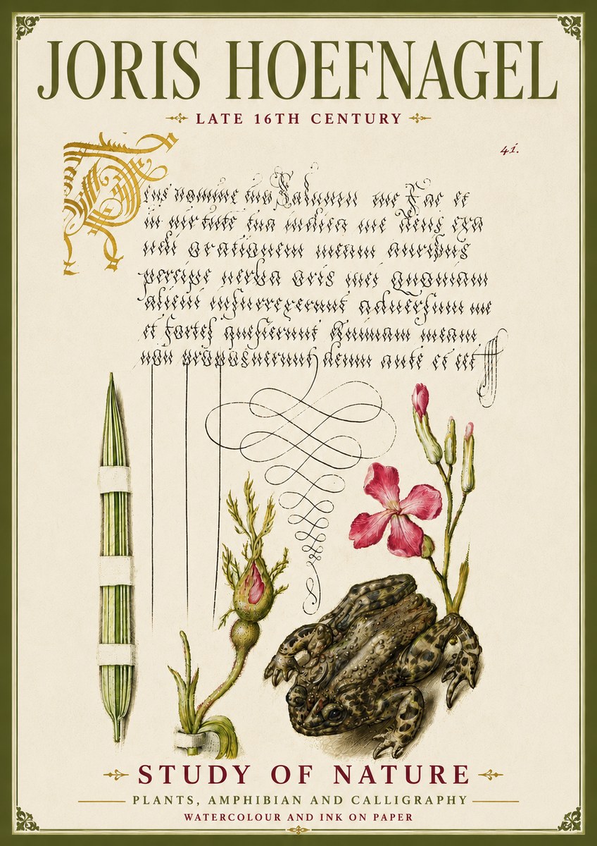 Joris Hoefnagel Study of Nature I No6 - Poster