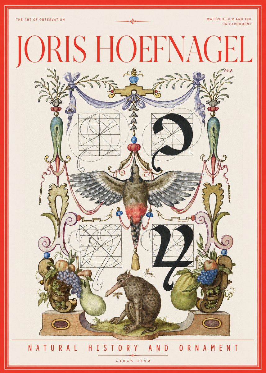 Joris Hoefnagel Study of Nature and Ornament No3 - Poster