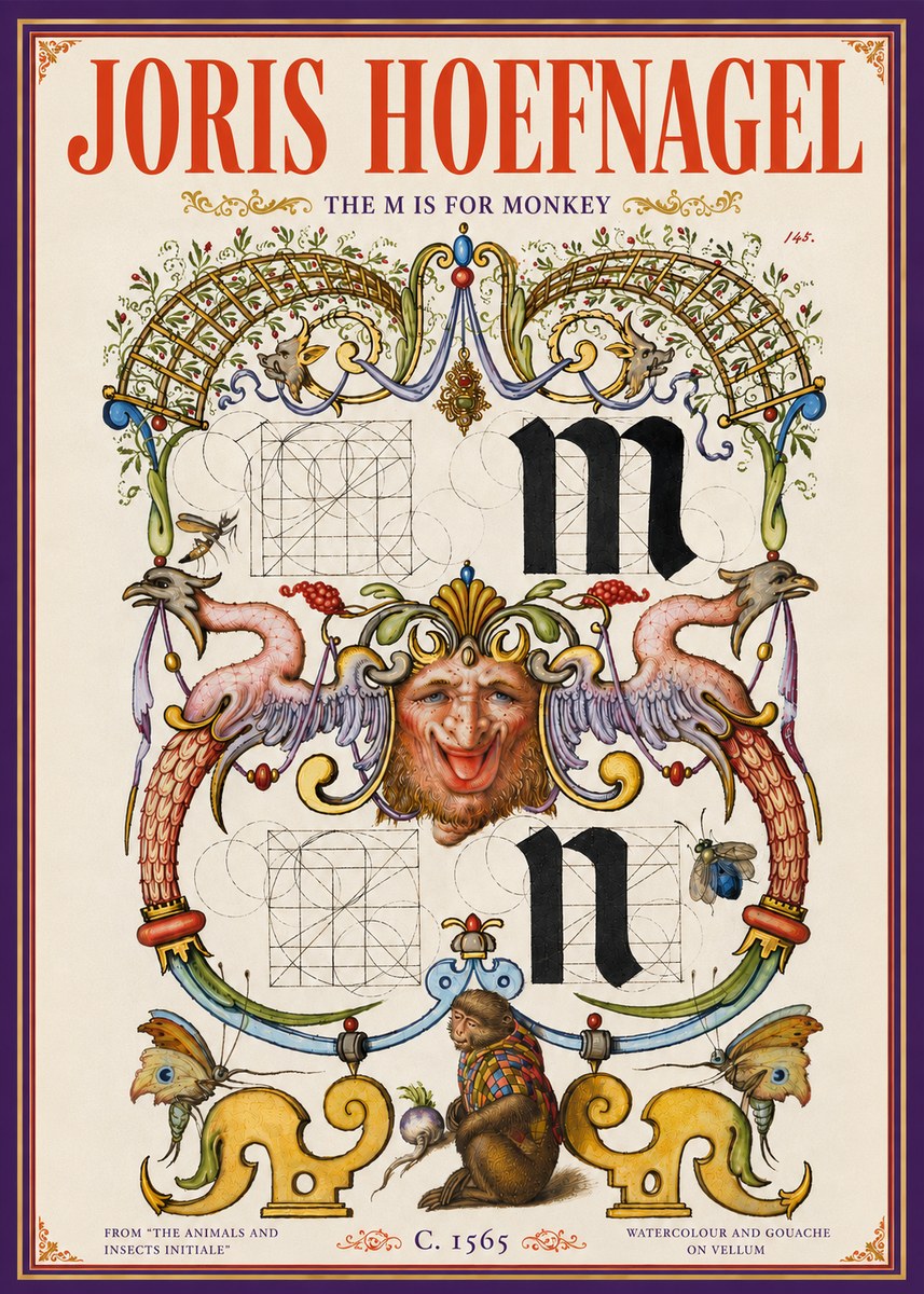 Joris Hoefnagel Grotesques and Ornaments No6 - Poster