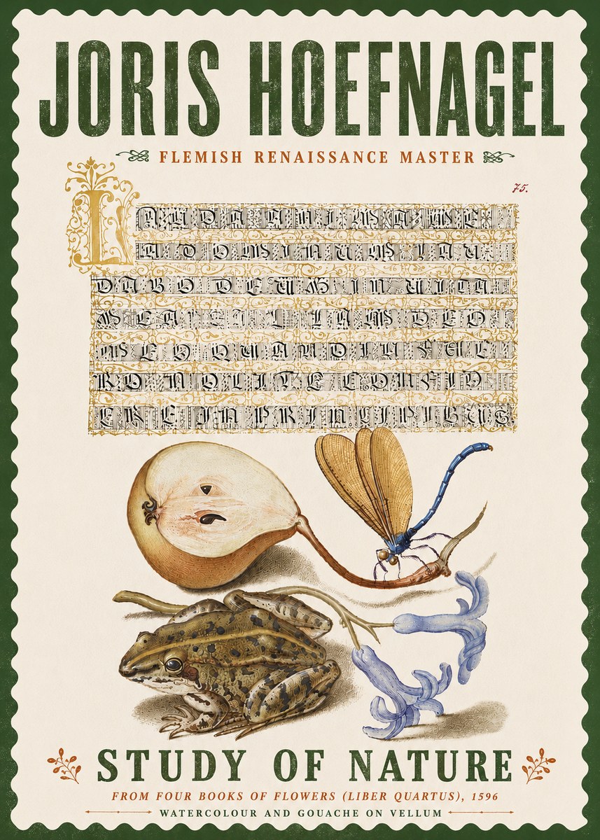 Joris Hoefnagel Study of Nature II No6 - Poster