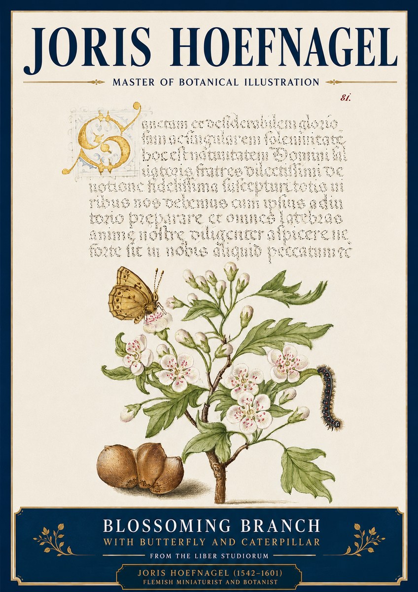 Joris Hoefnagel Blossoming Branch No4 - Poster