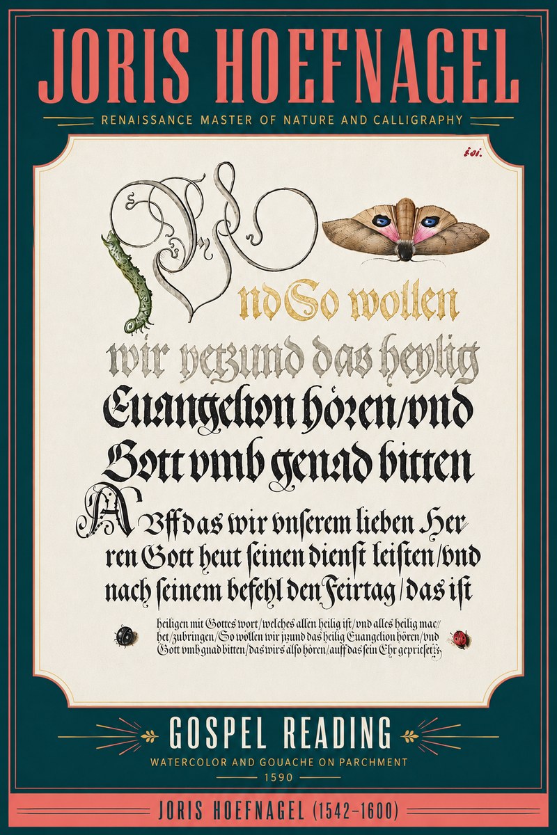 Joris Hoefnagel Gospel Reading No5 - Poster